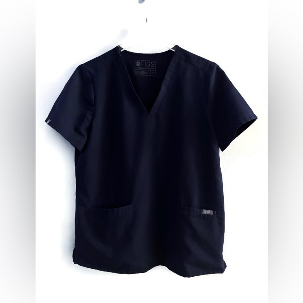 FIGS Scrubs Top Size Medium Dark Blue
